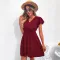 V-neck Lace Chiffon backless dress
