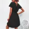V-neck Lace Chiffon backless dress