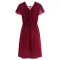 V-neck Lace Chiffon backless dress