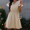 V-neck Lace Chiffon backless dress
