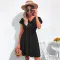 V-neck Lace Chiffon backless dress