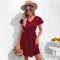 V-neck Lace Chiffon backless dress
