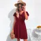 V-neck Lace Chiffon backless dress