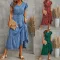 V-neck dress cake skirt