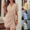 Fashion bow V-neck dress