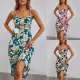 Single breasted backless dress