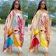Fashion painted V-neck dress