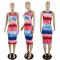 Leaky belly sleeveless tie dyed dress