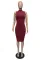 Solid half high neck hip wrap dress