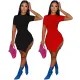 One sided split irregular dress