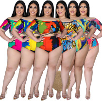 Sexy print bandage SWIMSUIT SET