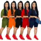 Round neck loose two piece set