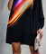 Printed gradient one shoulder casual dress