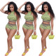 Sexy waistless two piece set