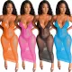 Mesh perspective dress
