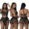 Hanging neck tassel two-piece set
