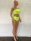 Solid color sexy swimsuit two piece set