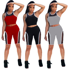 Sports vest and shorts two piece set