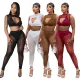 Perspective deep V two piece set