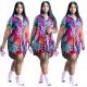 Lantern lace up dress
