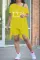Letter printed short sleeve two piece set