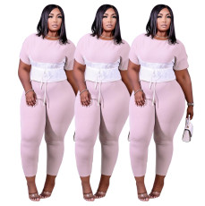 Large casual splicing two piece set