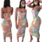 Suspender bra dress with mask