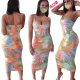 Suspender bra dress with mask