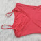 Solid color simple open back suspender skirt