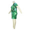 Green leaf large dress