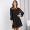 Loose flared sleeve cut-out dress