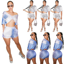 Short sleeved vest two piece set