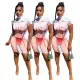 Fashion sexy body print Bodycon Dresses