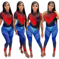 Colorful printing two piece set