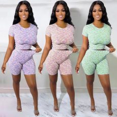 Casual top and shorts set two piece set