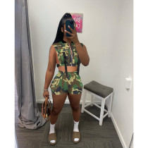 Sleeveless vest vest short suit