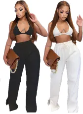 Wrap chest pants two piece casual suit