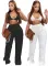 Wrap chest pants two piece casual suit
