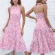 Round neck sleeveless dress
