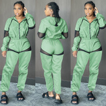 Hooded sports waterproof two piece set