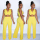 Sexy navel revealing pants two piece set