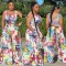 Casual loose print two piece set