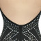 Mesh hot drill perspective backless dress