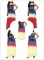 Strap gradient Bohemian print dress