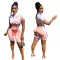 Fashion high collar body print skirt