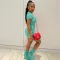 Short sleeve straight dress