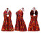 Fashion sexy print bandage backless dress