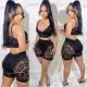 Lace patchwork bikini Shorts Set