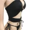 Sexy strap two piece suit
