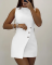 Trendy button sleeveless dress
